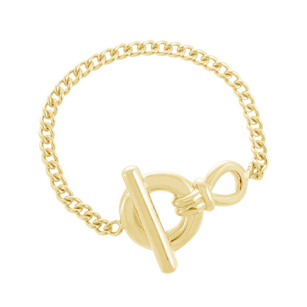 FJ0177 925 Sterling Silver Solid Chain Ring