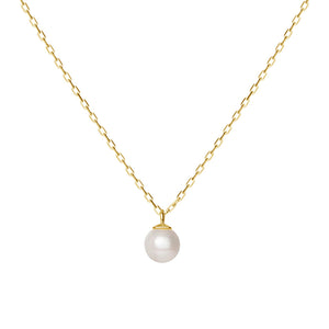 FX0095 925 Sterling Silver Simple Pearl Necklace
