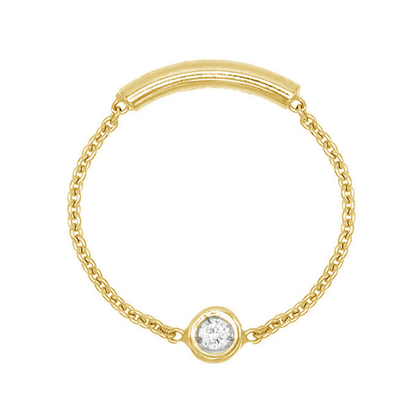 FJ0163 925 Sterling Silver Zircon Chain Ring