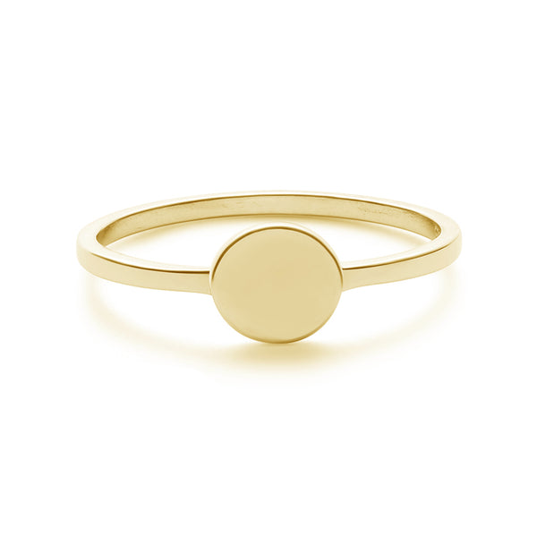 FJ0271 925 Sterling Silver Coin Signet Ring