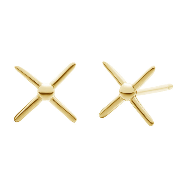 FE0255 925 Sterling Silver X Earrings