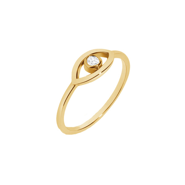 FJ0340 925 Sterling Silver Devil Eye Ring