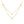FX0463 925 Sterling Silver Double 4 Spark Gold Necklace