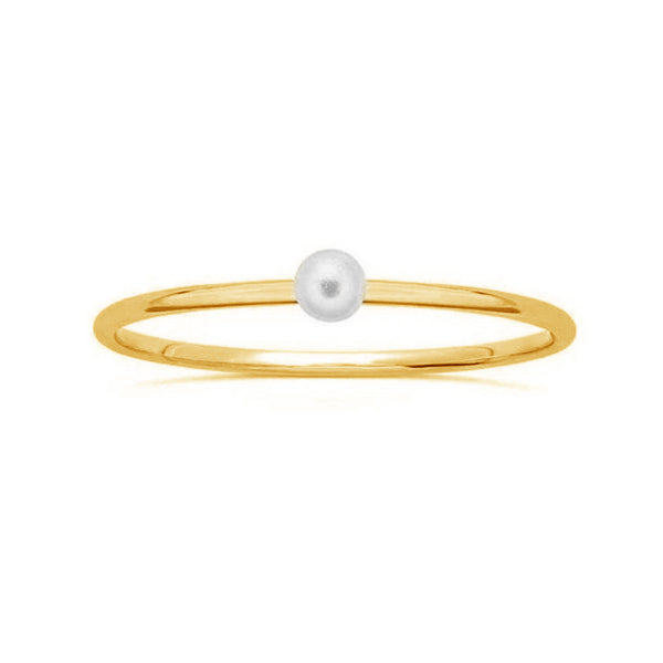 FJ0016 925 Sterling Silver Mini Pearl Ring