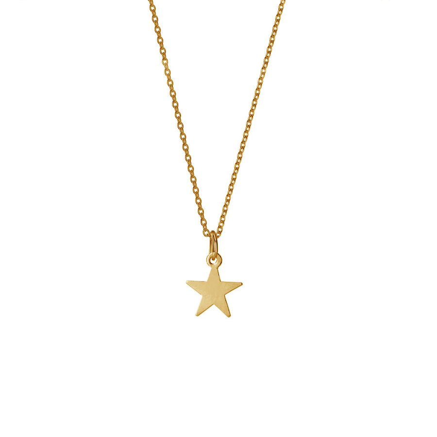 FX0019 925 Sterling Silver Golden Star Choker Necklace