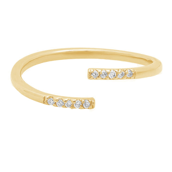 FJ0550 925 Sterling Silver High Grade CZ Open Ring