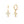 FE1093 925 Sterling Silver Cross Zircon Hoop Earrings