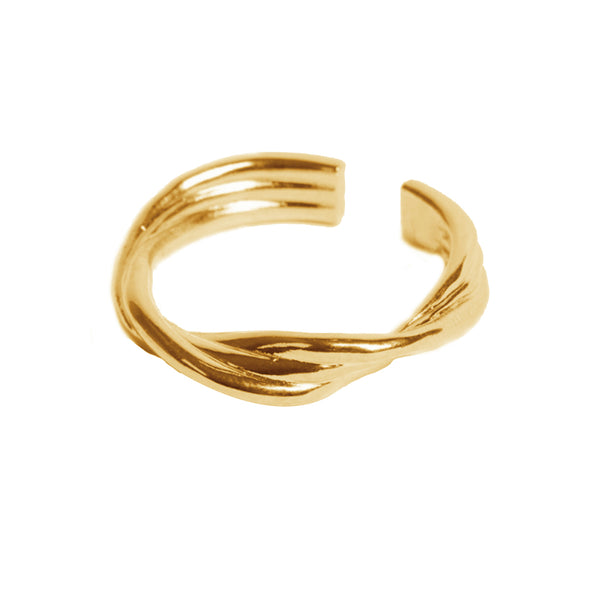 FJ0606 925 Sterling Silver Twist Rope Open Ring