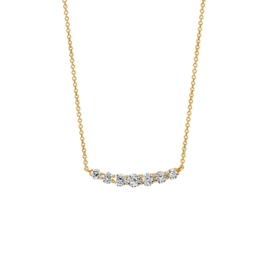 FX0418 925 Sterling Silver Classic Curve Zircon Necklace