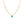 FX0663 925 Sterling Silver Emerald Pear Solitaire Necklace