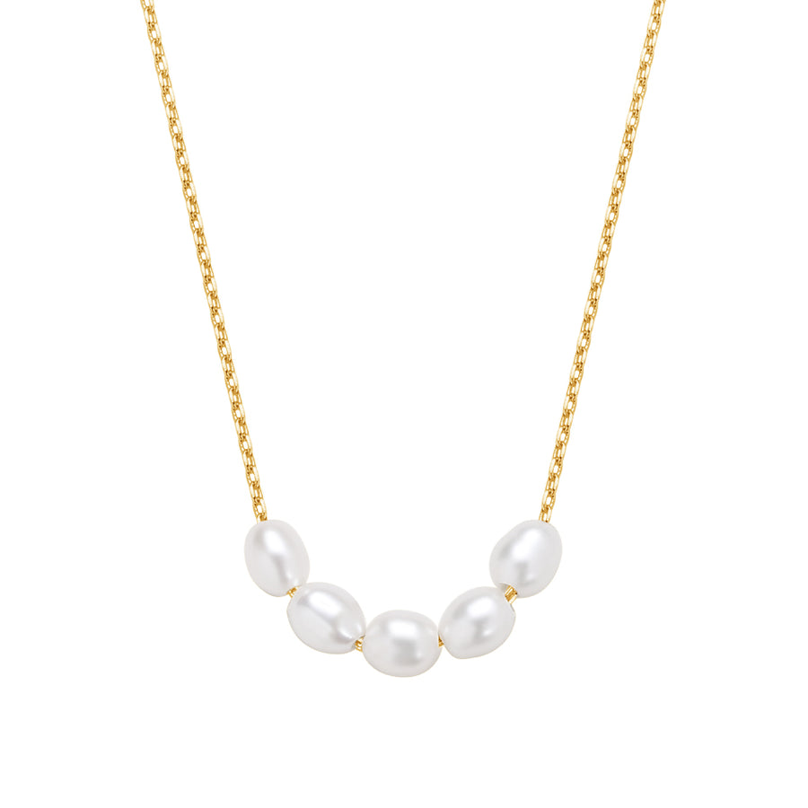 FX0303 925 Sterling Silver Organic Pearl Necklace