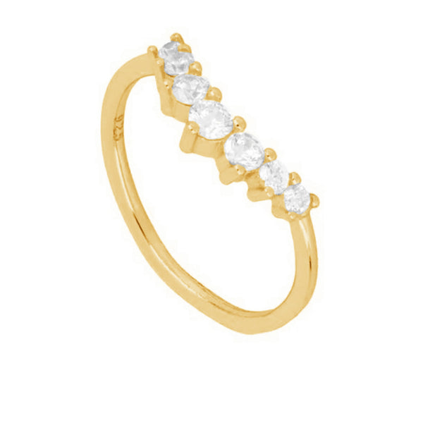 FJ0183 925 Sterling Silver Zircon Ring