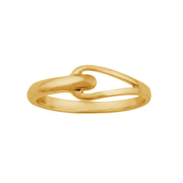 FJ0286 925 Sterling Silver Simple Buckle Ring