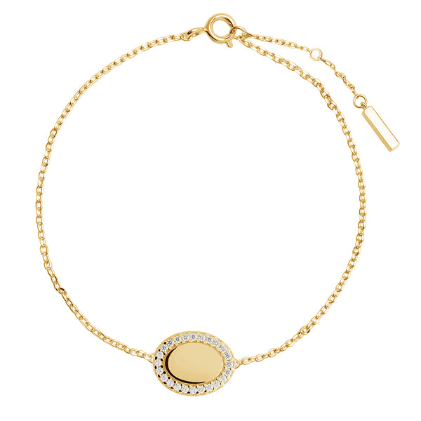 FS0208 925 Sterling Silver Cubic Zirconia Chain Bracelet