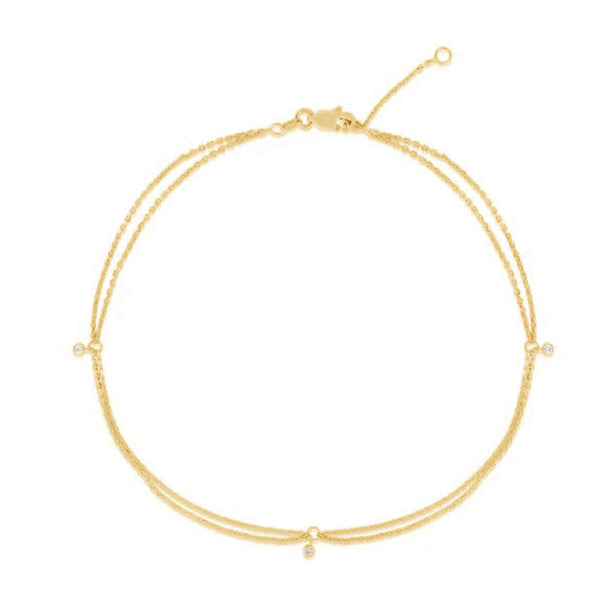 FS0181 925 Sterling Silver Zircon Drip Bracelet