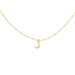 FX0401 925 Sterling Silver Mini Moon Necklace