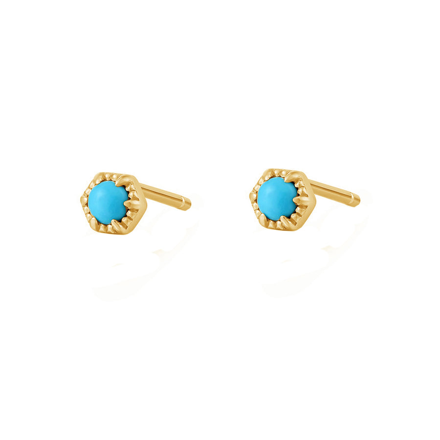FE1673 Turquoise Solitaire Stud Earring