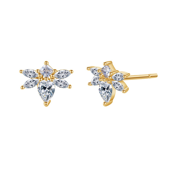 FE1863 925 Sterling Silver Firefly CZ Stud Earring