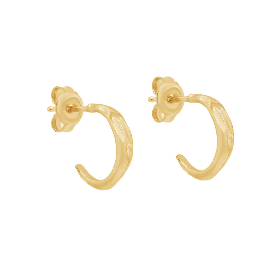 FE1394 925 Sterling Silver Gold Hoop Earrings