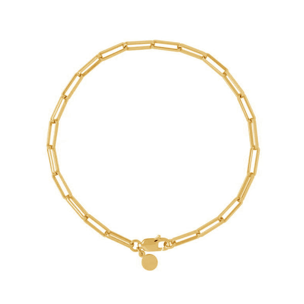 FS0178 925 Sterling Silver Long Link Bracelet