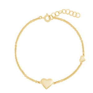 FS0182 925 Sterling Silver Heart Bracelet