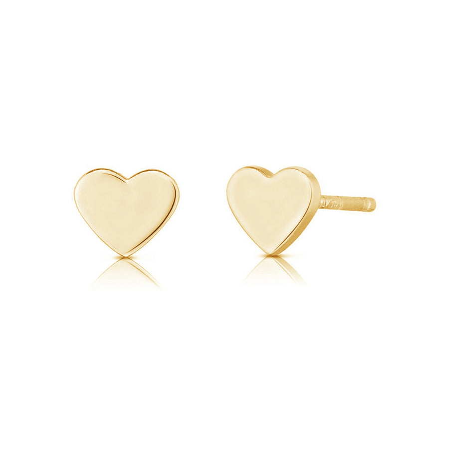 FE1250 925 Sterling Silver Mini Heart Stud Earrings