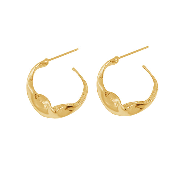 S925 RHE1005 Irregular Hoop Earring