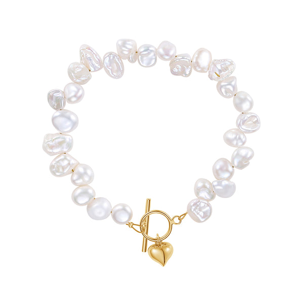 FS0246 925 Sterling Silver Baroque Pearl Bracelets