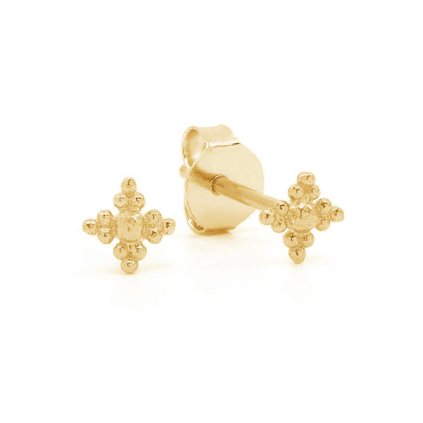 FE1727 925 Sterling Silver High Poblish Bead Stud Earring