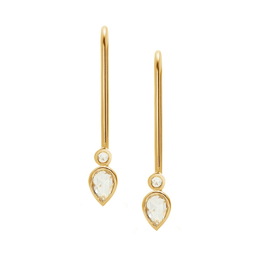 FE1453 925 Sterling Silver High Grade Zorconia Drop Earring