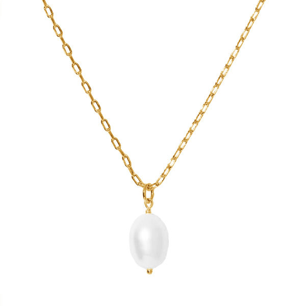 FX0362 925 Sterling Silver Pearl Drop Necklace