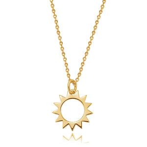 FX0313 925 Sterling Silver Sun Necklace