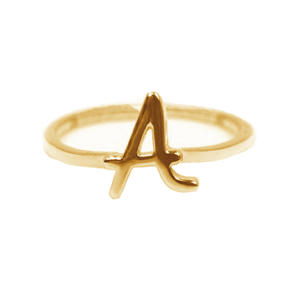 FJ0408 925 Sterling Silver Roman Initial Ring