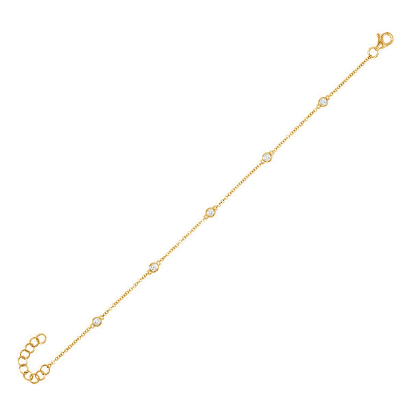 FS0134 925 Sterling Silver Cubic Zircon Bracelet