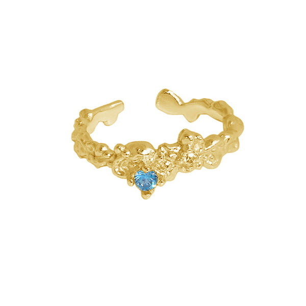 S925 RHJ1021 Zirconia Adjustable Ring