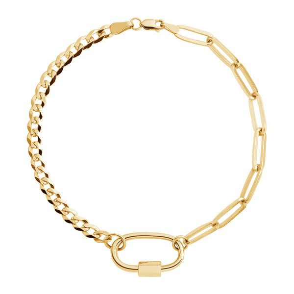 FS0209 925 Sterling Silver Link Chain Bracelet