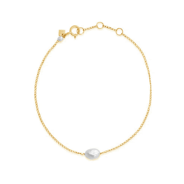 FS0174 925 Sterling Silver Single Pearl Bracelet