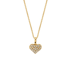 FX0417 925 Sterling Silver Heart Zircon Dangle necklace