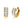 FE1215 925 Sterling Silver Pearl Baguette Zircon Huggies Earrings