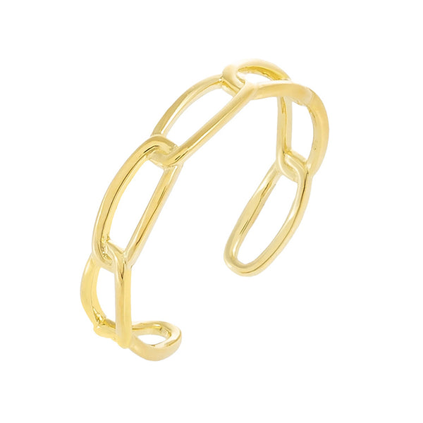 FJ0179 925 Sterling Silver Chain Open Ring