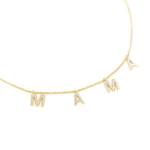 FX0482 925 Sterling Silver MAMA Necklace