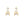 FE1929 925 Sterling Silver Baguette Round CZ Stud Earrings