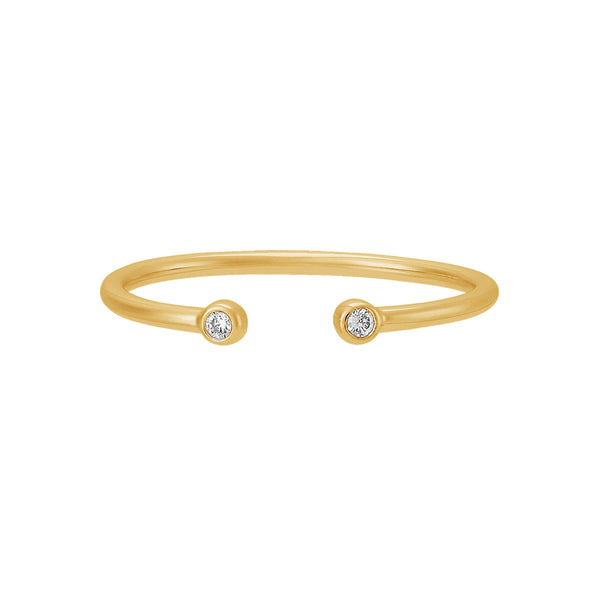 FJ0321 925 Sterling Silver Diamond Opening Ring