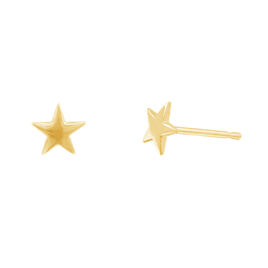 FE0730 925 Sterling Silver Star Stud Earrings