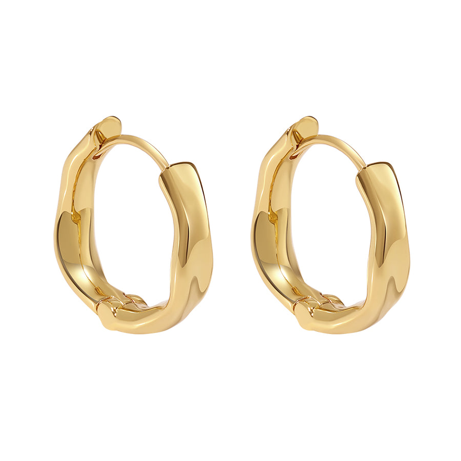 FE1978 925 Sterling Silver Faceted Twist Hoop Earrings