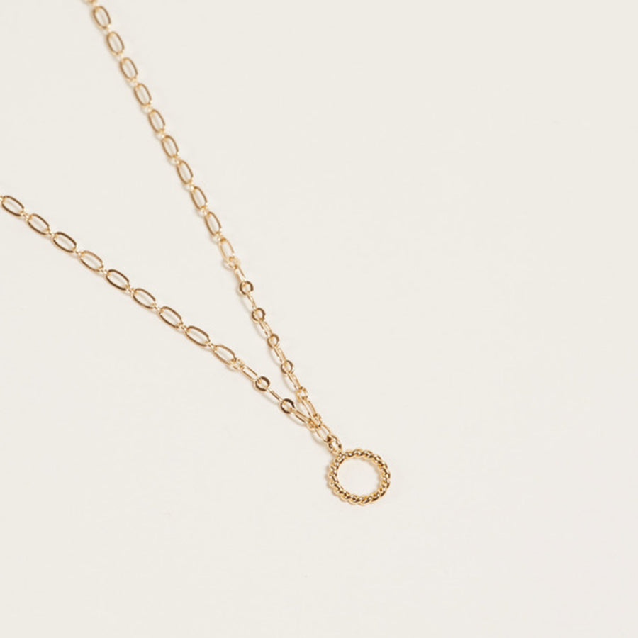 FX0168 925 Sterling Silver Simple Ring Necklace