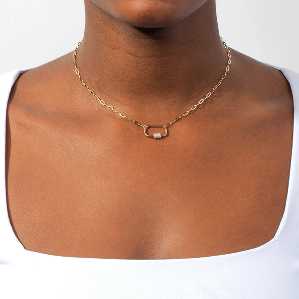 FX0228 925 Sterling Silver Gold Chain Necklace