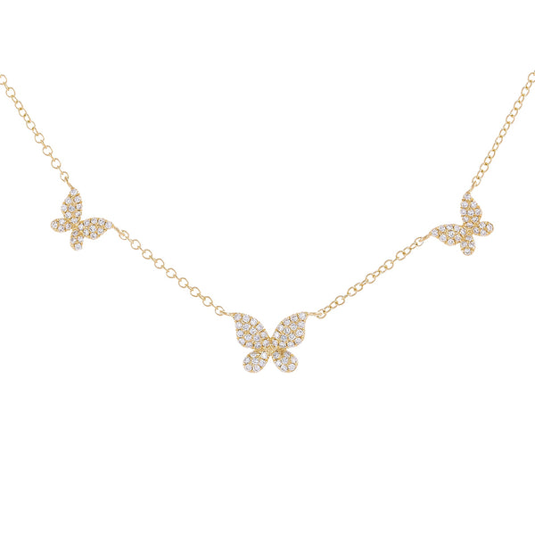 FX0245 925 Sterling Silver Mini Butterfly Necklace
