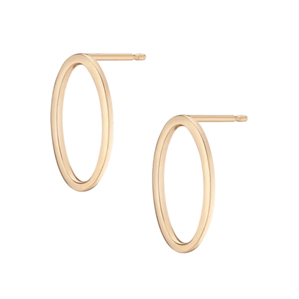 FE0242 925 Sterling Silver Oval Stud Earrings