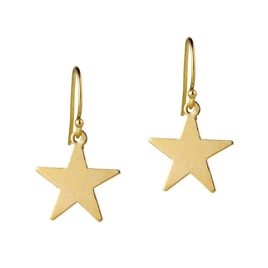 FE0126 925 Sterling Silver Star Drop Earrings